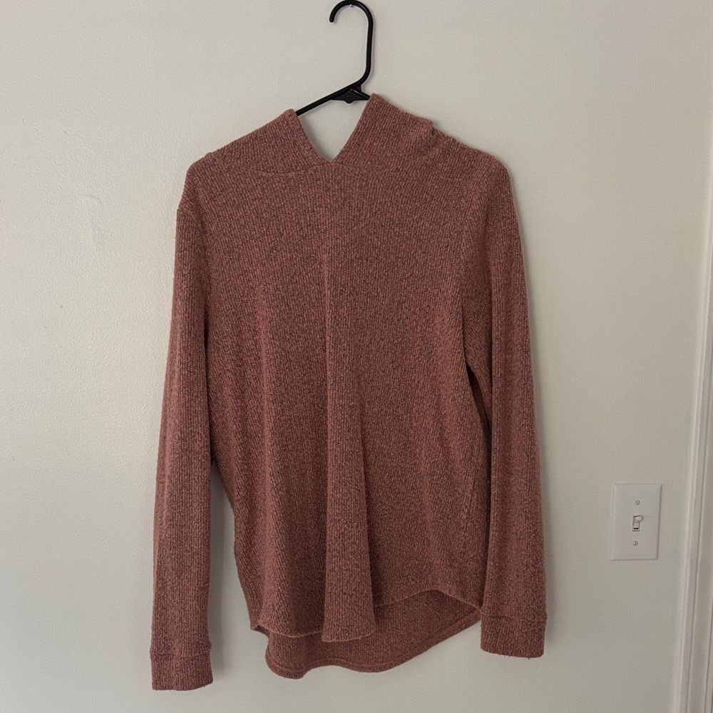 LOFT Dusty Rose Cowl Neck Sweater